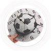 WOONEKY Silent Non Ticking Soccer Wall Clock Modern Decorative Analog