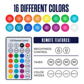 Houseables Solar Pool Balls, Solar Ball, Floating Lights, Pool Lights That Float, Floating Light Up Ball, Glow in the Dark Lanterns, Decorations, Christmas, Outdoor, 4 PK, 13”, RGB LED Changing Colors