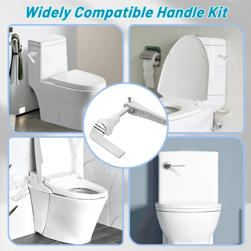 Zinc Alloy Toilet Cistern Handle, Metal Toilet Flush Handle Replacement,