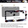 LIN KANG American Flag Eagle License Plate Frame Holder -