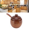 Wood Spice Jar Sugar Bowl Salt Box Seasonings Storage Container