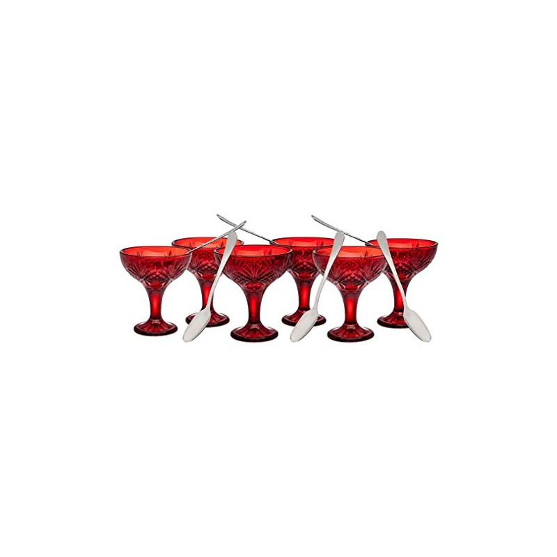 GODINGER Dublin Tasting Set (12-pc.) Red Coupe Glass Tasters and