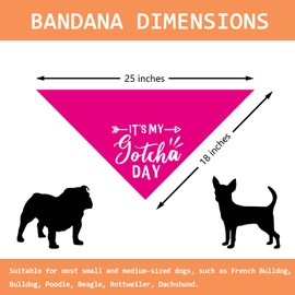 Gotcha Day Dog Bandana Happy Gotcha Day Dog Scarf Accessories It's My Gotcha Day Birthday Party Decorations Photo Props Adoption Day Purple Dog Bandana