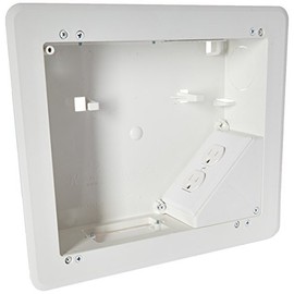 Arlington Industries TVB810 2477659 4-Gang Recessed Tv Box for Power and Low Voltage, 8" x 10", White