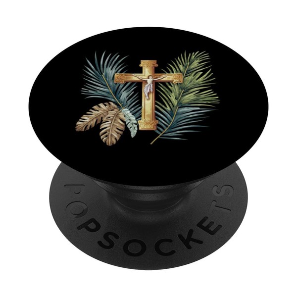 Palm Sunday Cross Christian Religious Art Palm Art PopSockets Standard
