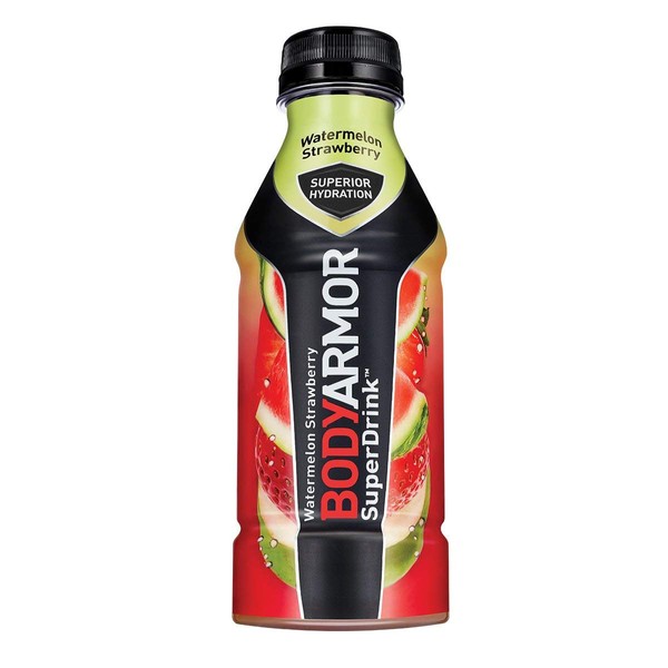 BodyArmor SuperDrink, Electrolyte Sport Drink, Watermelon Strawberry 16 Oz (Pack of 24)