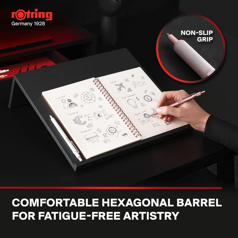 rOtring 600 Metallic Ballpoint Pen + Notebook | Medium Point