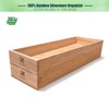 guiogc Bamboo Drawer Organizer, Utensil Organizer for Kitchen, Bamboo Storage