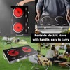 Karinear Portable Electric Stove 110V, 1800W Electric Hot Plate with