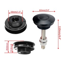 ANJOSHI 2Pack Quick Release Latch Universal 2.44in/62mm Diameter Universal Aluminum Alloy Push Button Quick Latch Hood Pins Lock Clip Kit for Auto Car Hood Pins Lock(2Pack Pro)