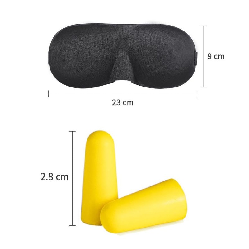Sweet Dreams Contoured Sleep Mask with Earplugs and Carry Pouch