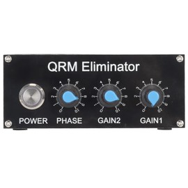 QRM Eliminator X Phase, Aluminum Alloy Signal Canceller for Signal Elimination, Built in PTT Control, 1.8MHz to 30MHz Adjustable, HF Bands