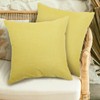 Betadistor Square Cotton Yellow Cushion Covers: Decorative 2 Set Throw