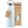 Bambaw 1 Litre Stainless Steel Water Bottle, Light Blue Water