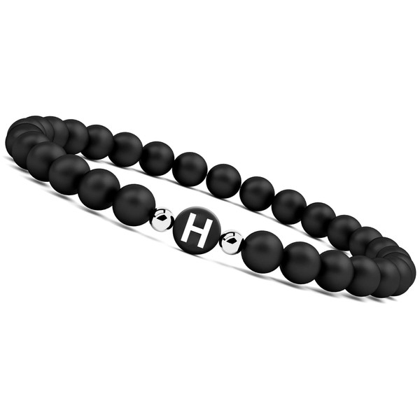 GD GOOD.designs EST. 2015 Letter Bracelet made of natural Onyx