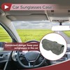 X AUTOHAUX Car Sunglasses Case with Magnetic Universal Sun Visor