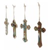 Rustic Western Native Indian Christian Crosses Set of 4 Christmas