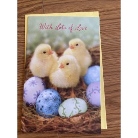 American Greetings Heartfelt Easter Card . Glitter on eggs.  Retails $3.89.