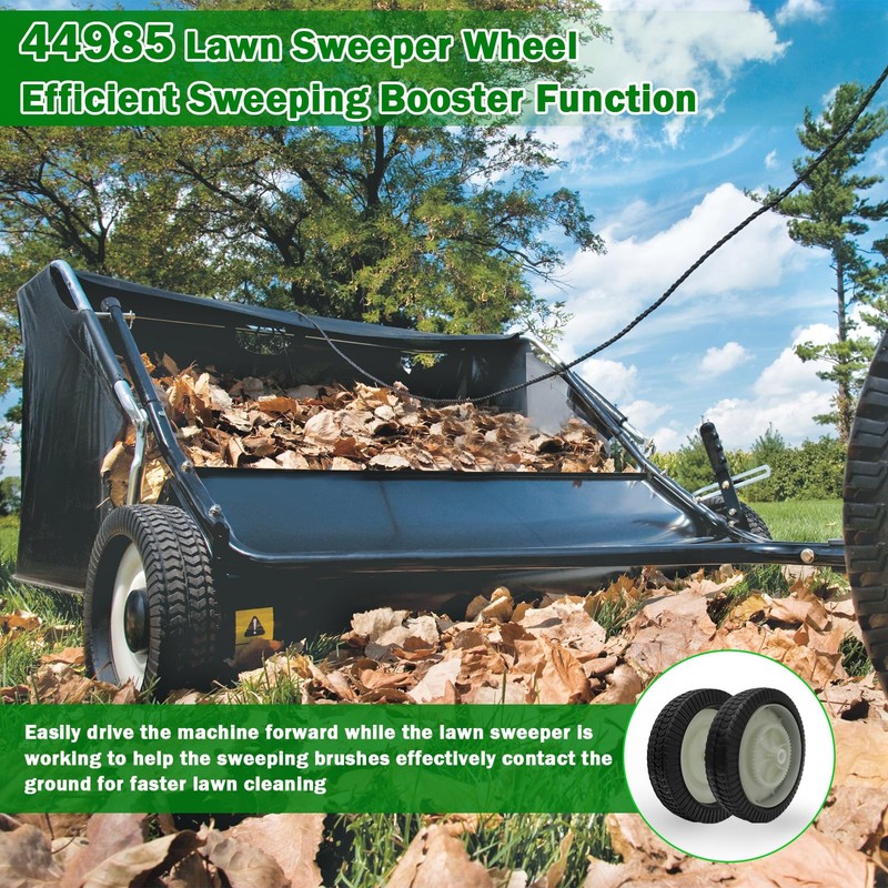 44985 Lawn Sweeper Wheel & Tire Complete Assembly Set Compatible