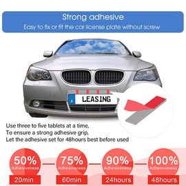 10Pcs Number Plate Sticky Pads Double Sided Sticky Pads for Car License Plates Fixing
