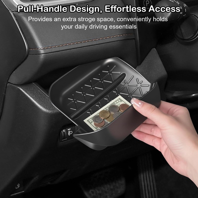 CARFIB Driver's Drawer Storage Box Fit for Toyota RAV4 Accessories