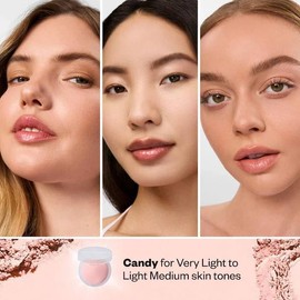 Kosas Polvo fijador y suavizante horneado Cloud Set Candy (rosa transparente) y mascarilla de cortesía