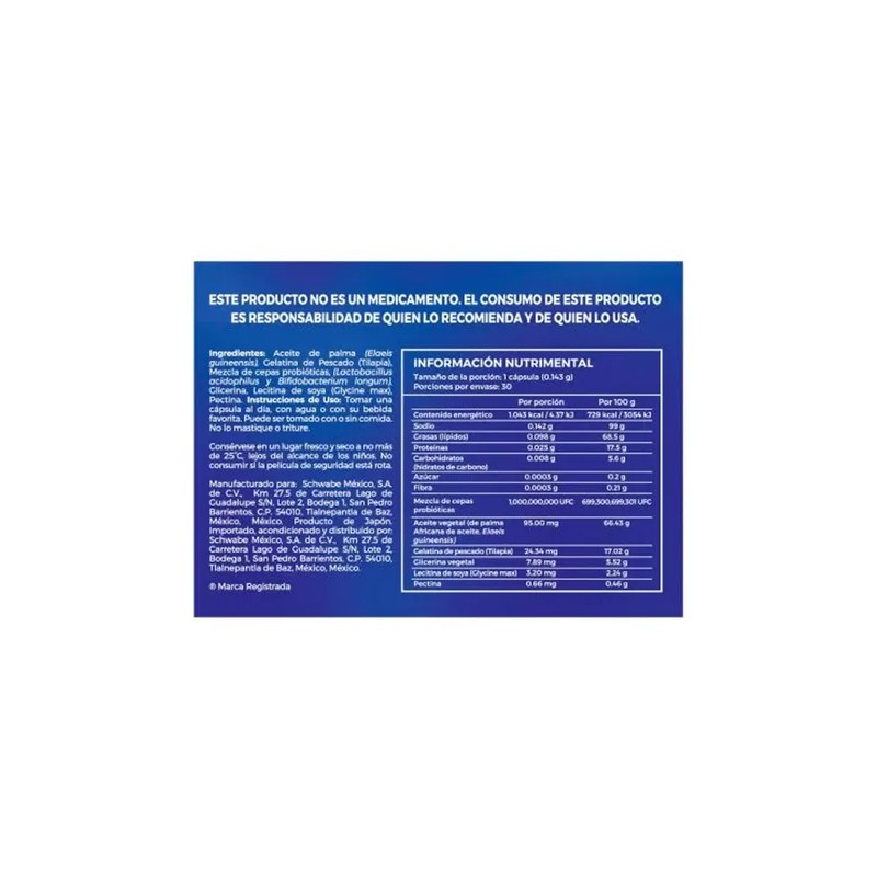 Suplemento Alimenticio Pearls Acidophilus 30 Cápsulas