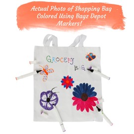 Pack of 12 BagzDepot Permanent Fabric Markers - Water Based Textile Paint Pens for Clothing, Shoes, Tote Bags & More