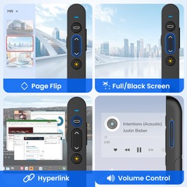 Presentation Clicker for Powerpoint, Type C Wireless Presenter Remote with Red Light, 2.4GHz PowerPoint Clicker Slide Advancer for Classroom, Lecture Hall, Conference Room, Exhibition Hall