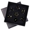 mookaitedecor 7-Piece Crystal Polyhedral DND Dice Set, Polished Tumbled Stones