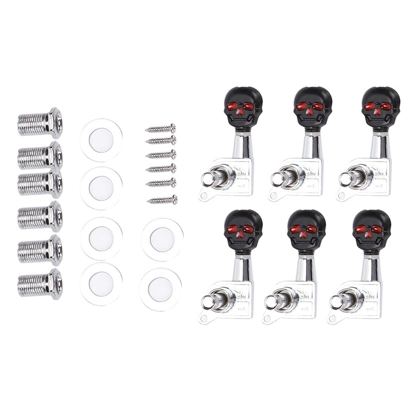 Skull Shape Tuning Peg Zinc Alloy Machine Heads Tuner Set