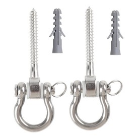 HOUSON 2 Pcs M8 Swing Hammock Bolts, Swing Hangers Swing Bolts Heavy Duty Hammock Hooks Stainless Steel for Concrete Wood, Hammock, Porch Seat, Chair, Swing, Yoga O-Shape