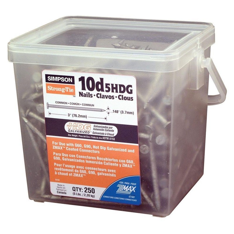 Simpson Strong-Tie 10D5HDG-R Strong-Drive SCN SMOOTH-SHANK CONNECTOR Nail 3 in.