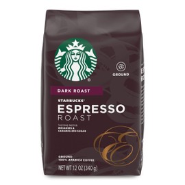 Starbucks Dark Roast Ground Coffee — Espresso Roast — 100% Arabica — 1 bag (12 oz.)