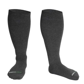 HOYISOX Big and Tall Compression Socks 20-30 mmHg, Comfortable Knee High Socks for Men and Women (as1, alpha, x_l, regular, regular, Charcoal)
