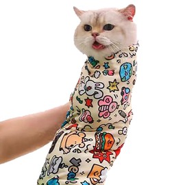 CEDRIL Cat Grooming Wrap, Anti-Bite Cat Wrap for Cutting Nails Cat Restraint for Nail Clipping Fabric for Cats Restraint Bag Cat Grooming Bag Cat Nail Trimming Restraint Wrap