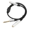 6.35mm to Dual 6.35mm Y Splitter Cable Professional 1/4 Inch