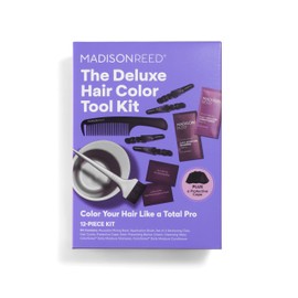 Madison Reed Deluxe Pro Color Tool Kit for DIY Hair Color – 12-piece set with mixing bowl, brush, 4 clips, comb, cleansing wipe, barrier cream, cape, shampoo & conditioner.