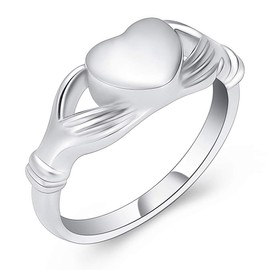 QGJNSGC - Anillo de urna de acero inoxidable para cenizas, urna de recuerdo de cenizas, anillo de ceniza para soporte de cenizas, cenizas de amor para hombres y mujeres, Acero inoxidable, Sin piedras