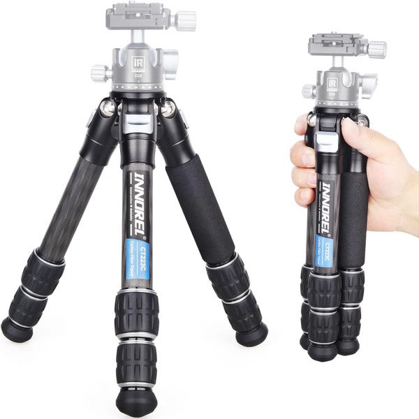INNOREL 10-Layer Carbon Fiber Mini Tripod CT223C Desktop Tripod with