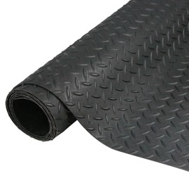 Goldshire 7.5 x 17 FT Garage Floor Mat,2.5 mm Thickness Diamond PVC Garage Flooring Roll, Anti-Slip Shop Floor & Parking mats for Workshop,Gym,Golf Cart Parking or Trailers
