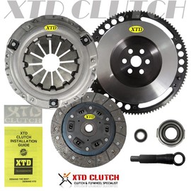XTD Heavy Duty OEM Clutch Kit with Chromoly Flywheel Compatible with 1992-2000 Honda Civic 1.5L 1.6L 2001-2005 Civic 1.7L 1993-1995 Civic Del Sol D15 D16