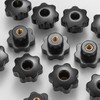 Pack of 12 M8 star screws, thumb screw OD 38