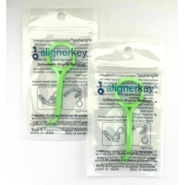AlignerKey Clear Aligner Ortho Removal Tool for Invisalign by Aligner Key-Qty 2x AlignerKey - Green