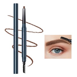 GEUUFEA Eyebrow Pencil Waterproof, Micro-Slim, Precise, Filler Brow Pen with Spoolie Brush, Retractable Eyebrow Definer Pencil, Create Natural Looking Brows