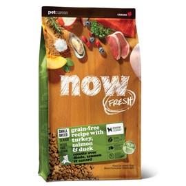 Now Fresh Grain-Free, Dry Dog Food, Small Breed Kibble, Real Meat and Fish, Turkey, Salmon and Duck Senior Recipe, 12 lb Bag