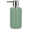 Spirella Liquid Soap Dispenser, Stoneware, Green, 7 x 7 x