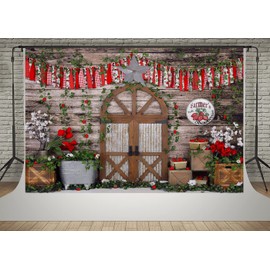 Kate 10x6.5ft Spring Farmer's Market Photographic Backdrops Red Rose and Strawberry Wood Wall Photobooth Background Props