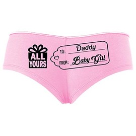 Knaughty Knickers to Daddy from Babygirl Baby Girl Tag Baby Pink Slutty Panties