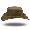 SideWinder Genuine Leather Western Style Wide Brim Waterproof Vintage Cowboy